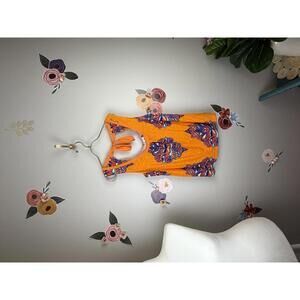 Akemi + Kin from Anthropologie Orange Rosae Open Back Tank - Size - Medium